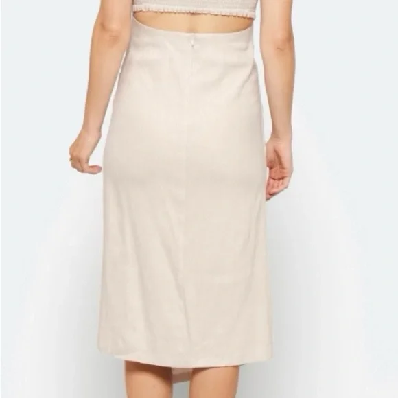 Spring Halter Beige Midi Dress Stitch Fix - Picture 4 of 15